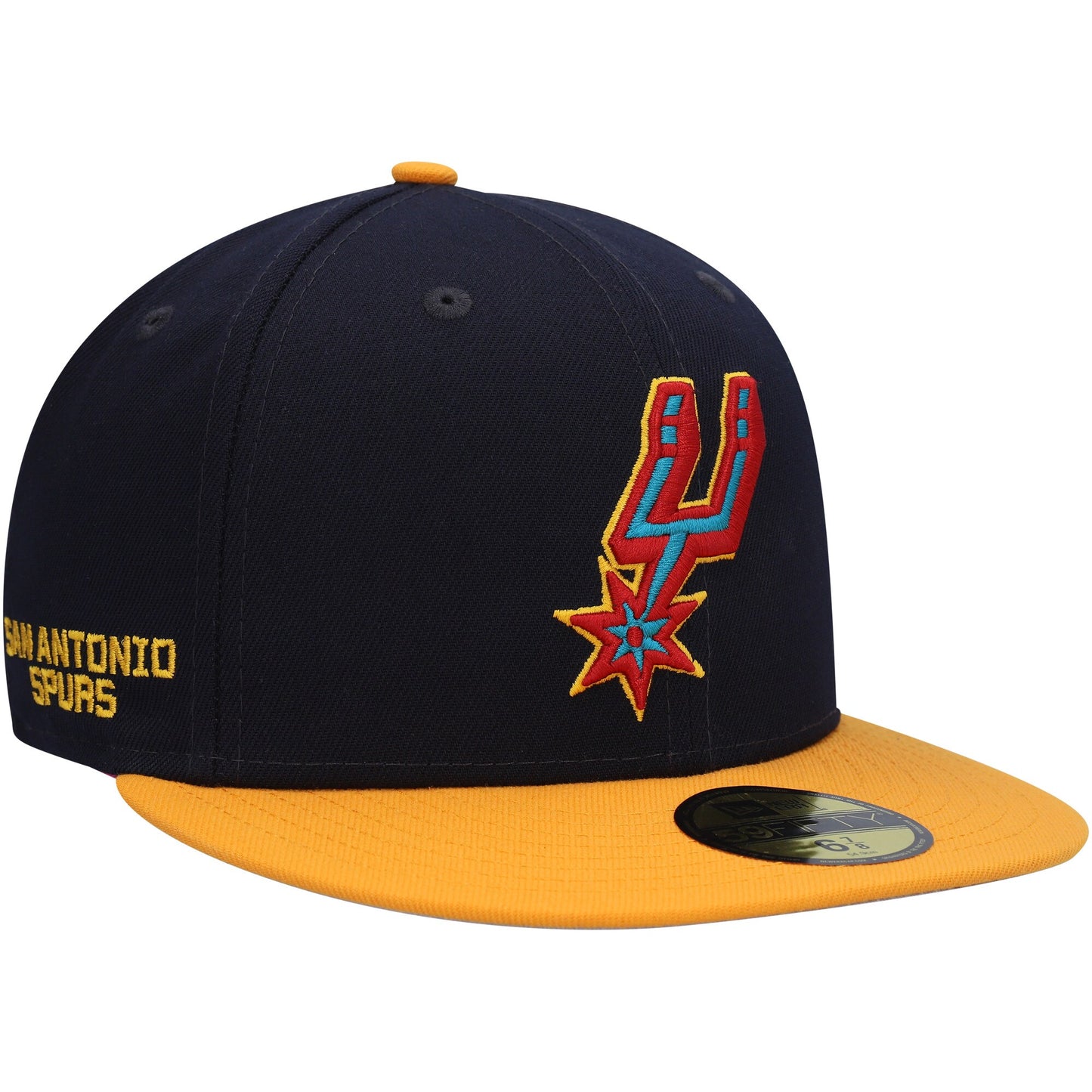 San Antonio Spurs New Era Midnight 59FIFTY Fitted Hat - Navy/Gold