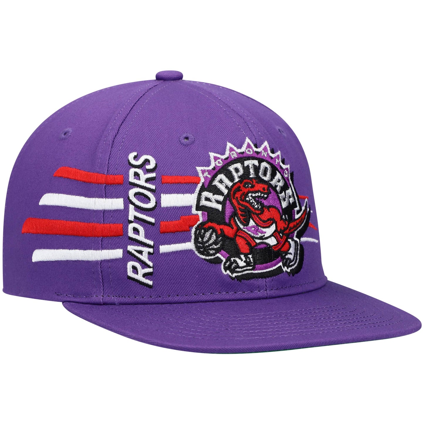 Toronto Raptors Mitchell & Ness Hardwood Classics Retro Bolt Deadstock Snapback Hat - Purple