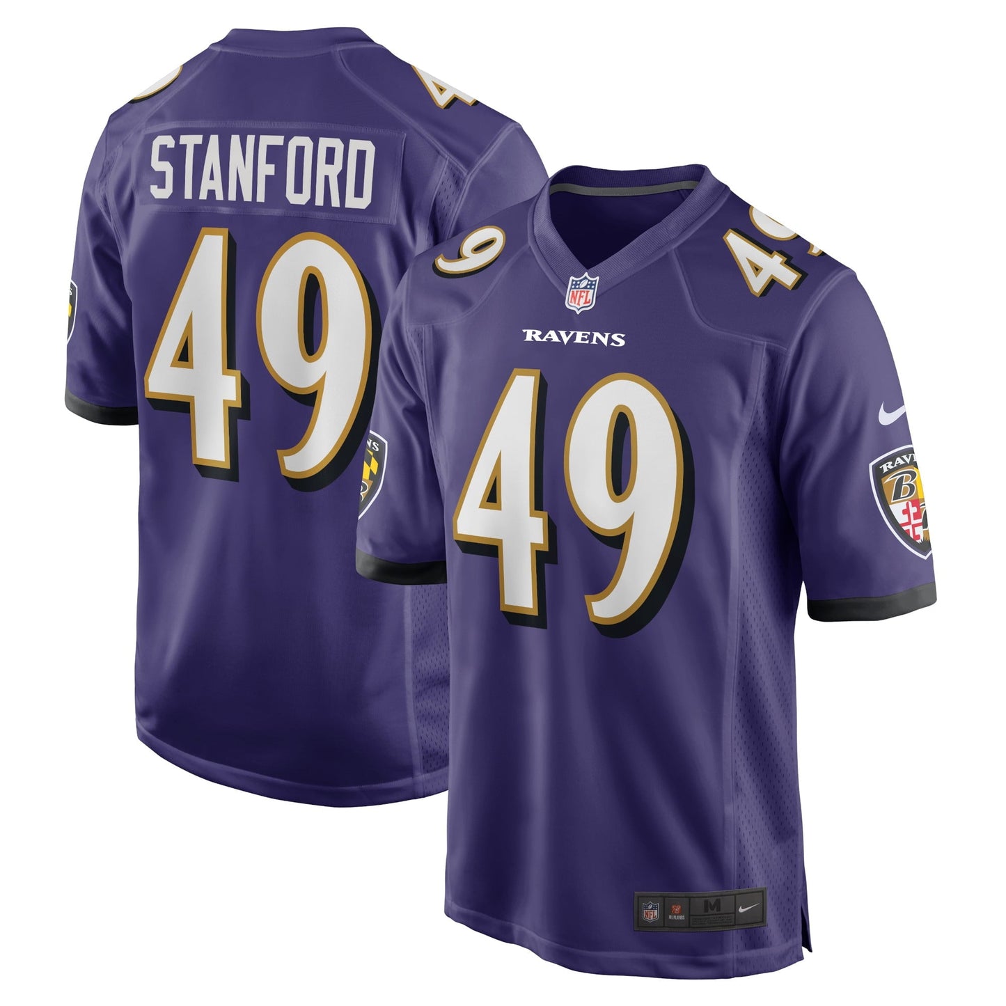 Men's Nike Julian Stanford Purple Baltimore Ravens Home Game Player Jersey