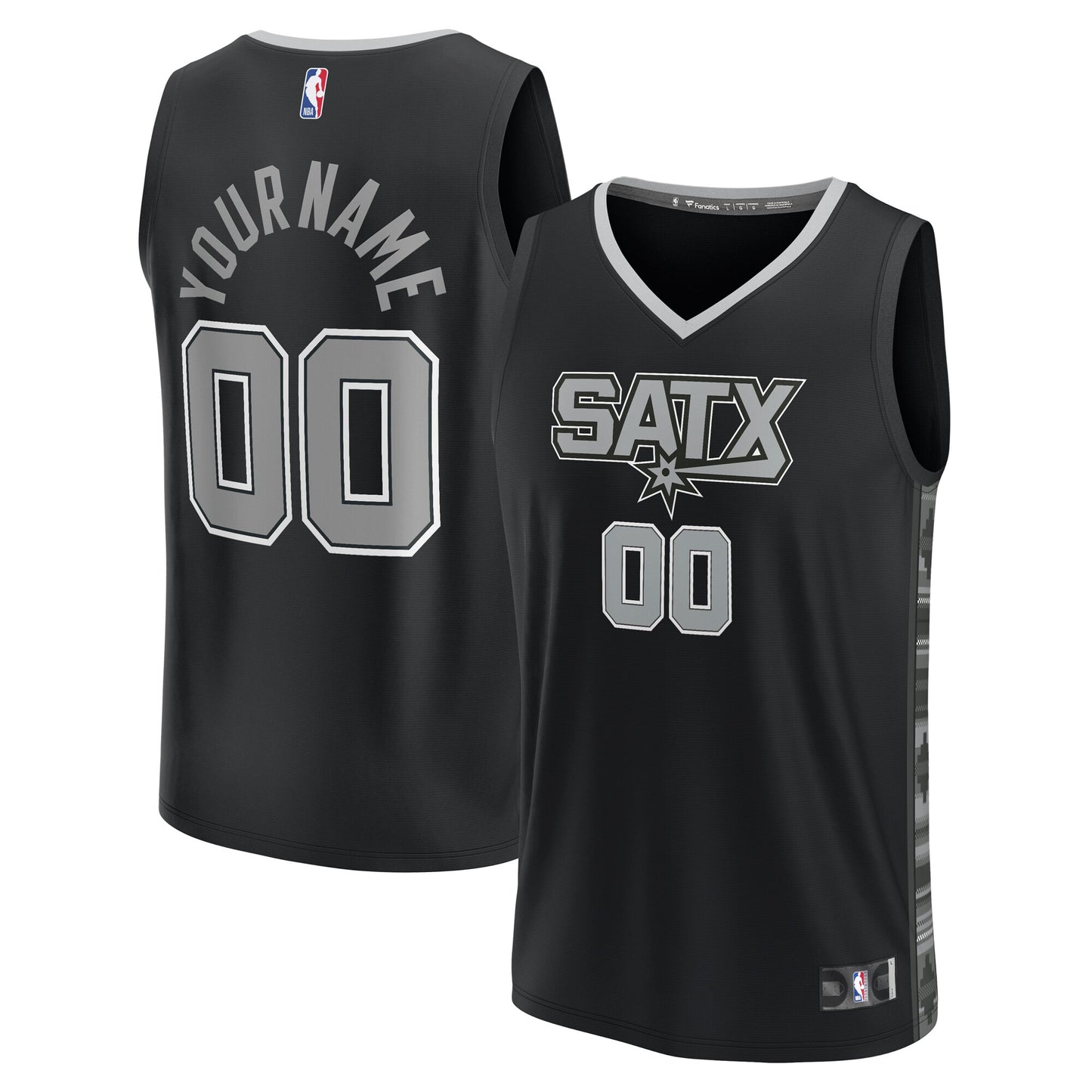 San Antonio Spurs Fanatics Branded 2022/23 Fast Break Custom Replica Jersey - Black - Statement Edition