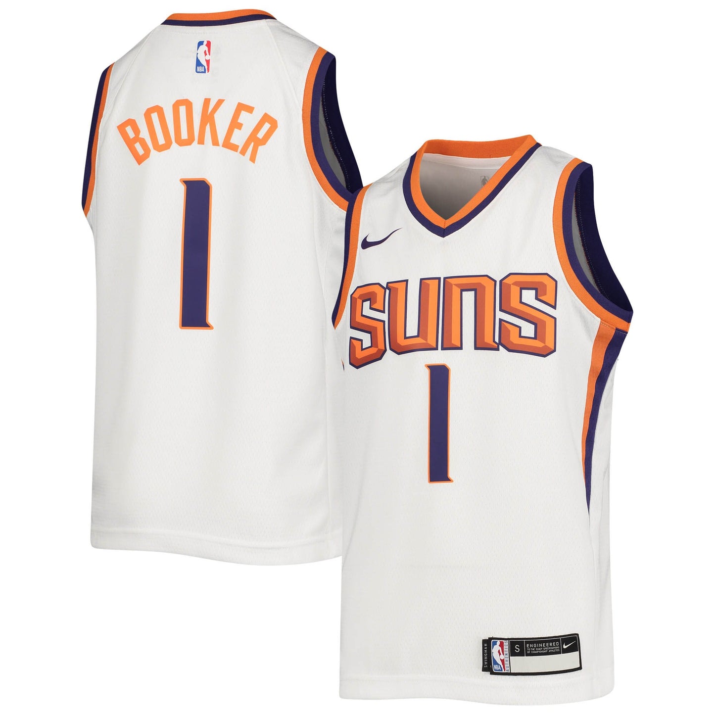 Devin Booker Phoenix Suns Nike Youth 2020/21 Swingman Jersey - Association Edition - White