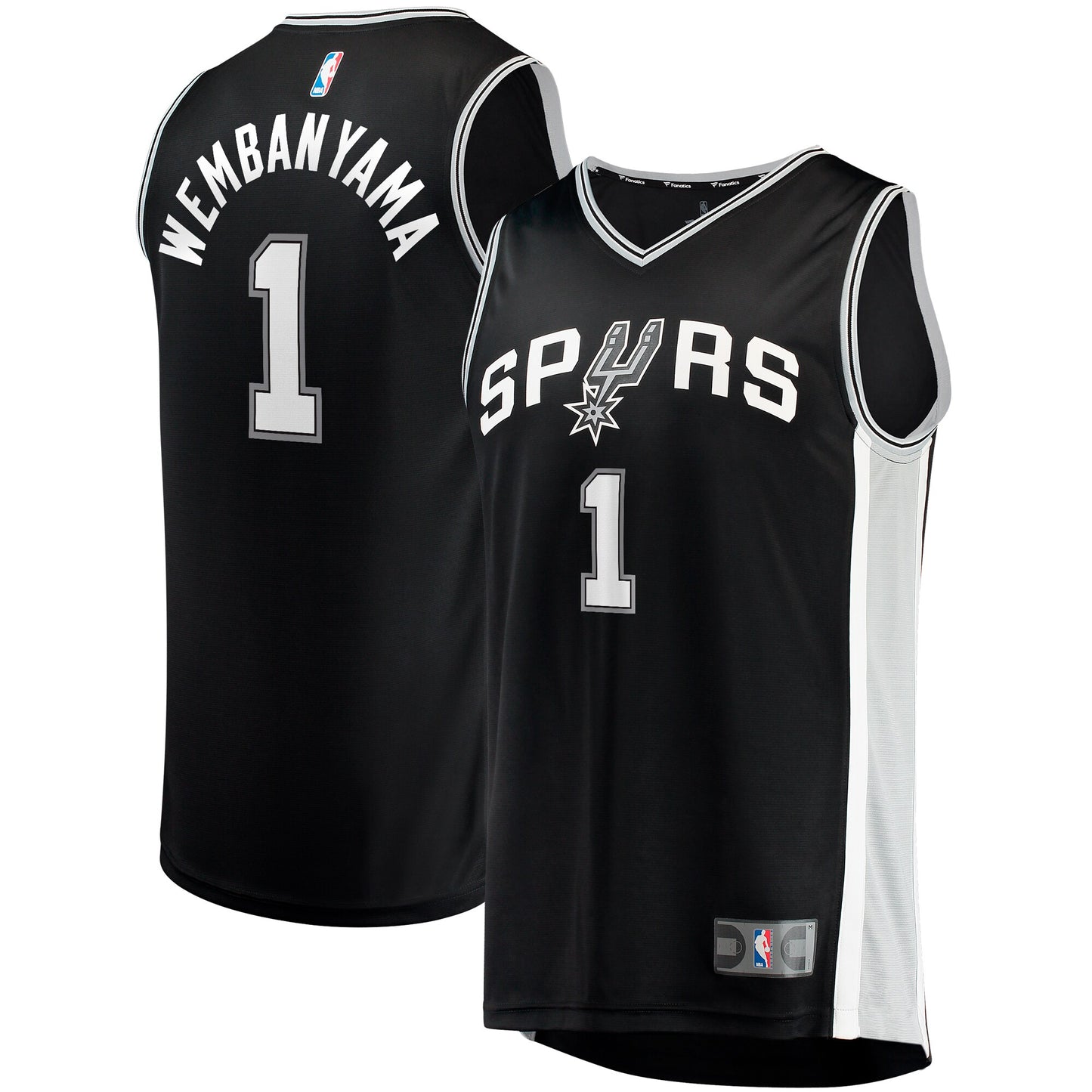Victor Wembanyama San Antonio Spurs Fanatics Branded 2023 NBA Draft First Round Pick Fast Break Replica Jersey - Icon Edition - Black