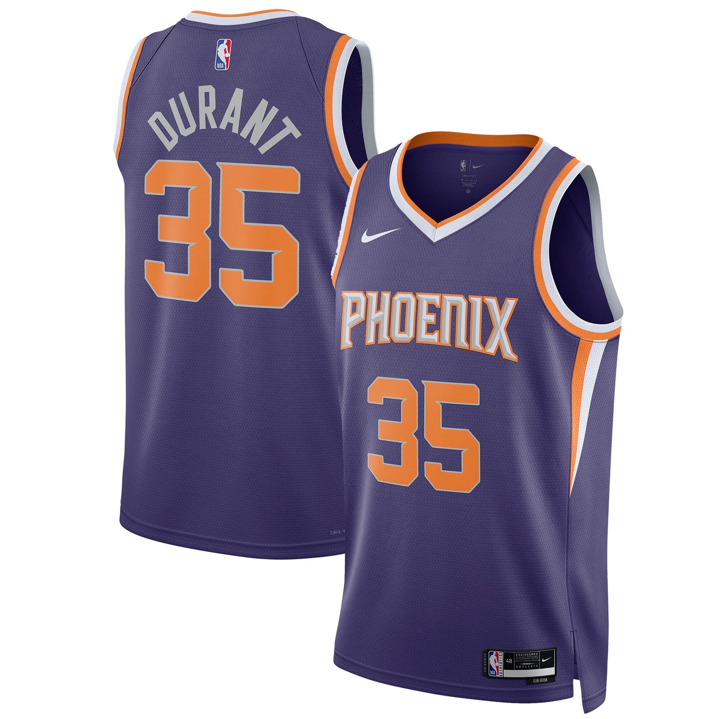 Kevin Durant Phoenix Suns Nike Unisex Swingman Jersey - Association Edition - Purple