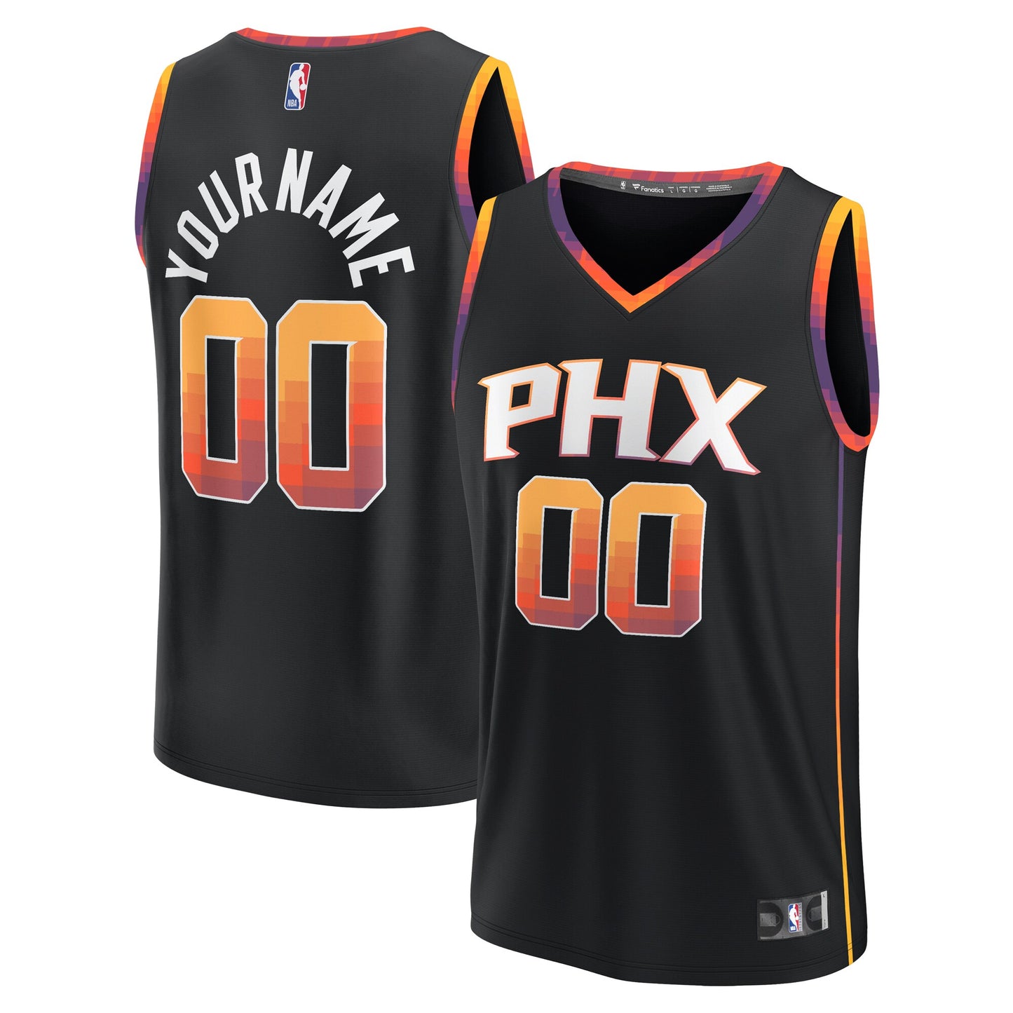 Phoenix Suns Fanatics Branded 2022/23 Fast Break Custom Replica Jersey - Black - Statement Edition