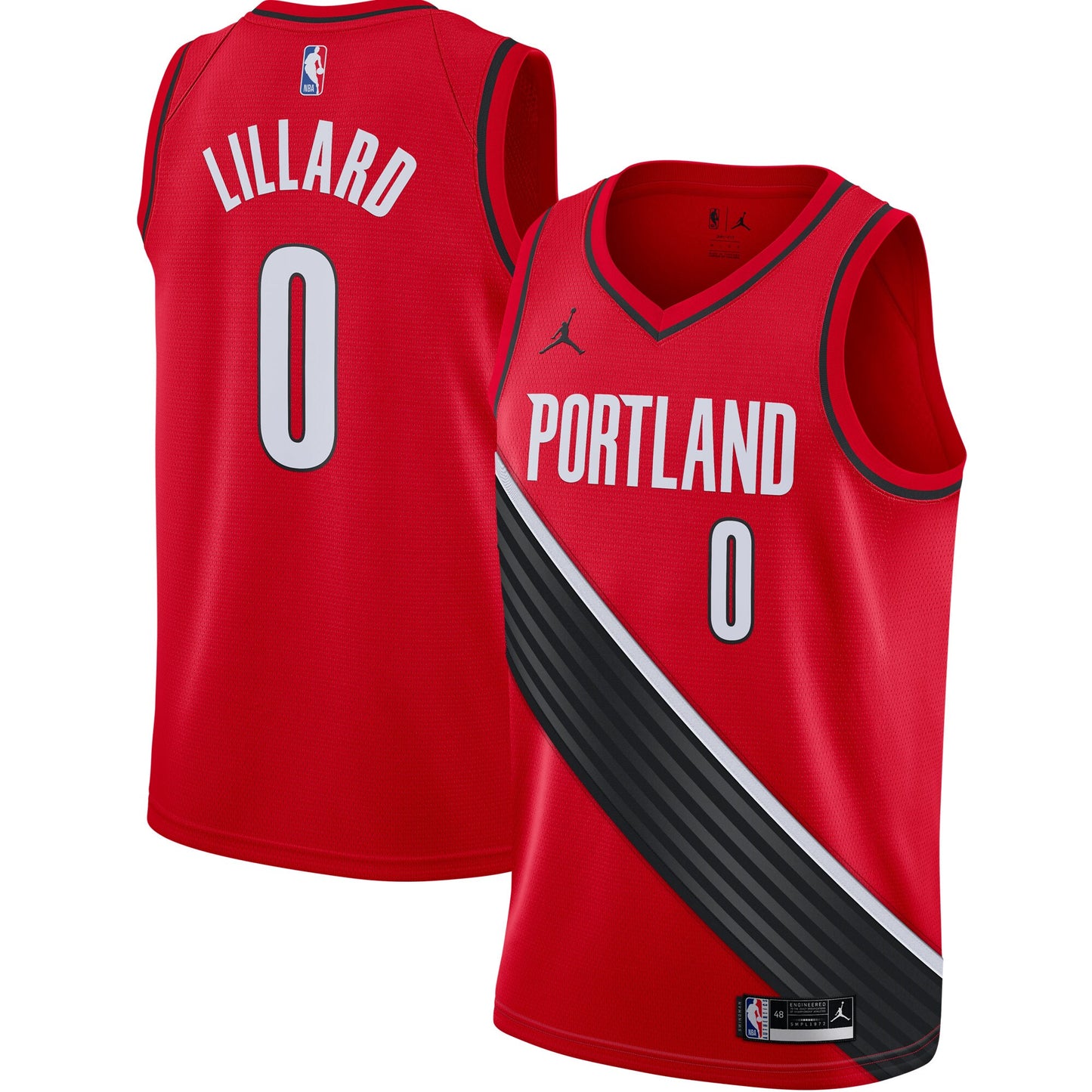 Damian Lillard Portland Trail Blazers Jordans Brand 2020/21 Swingman Jersey - Statement Edition - Red