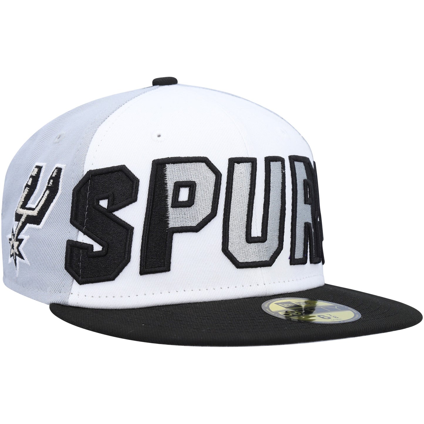 San Antonio Spurs New Era Back Half 9FIFTY Fitted Hat - White/Black