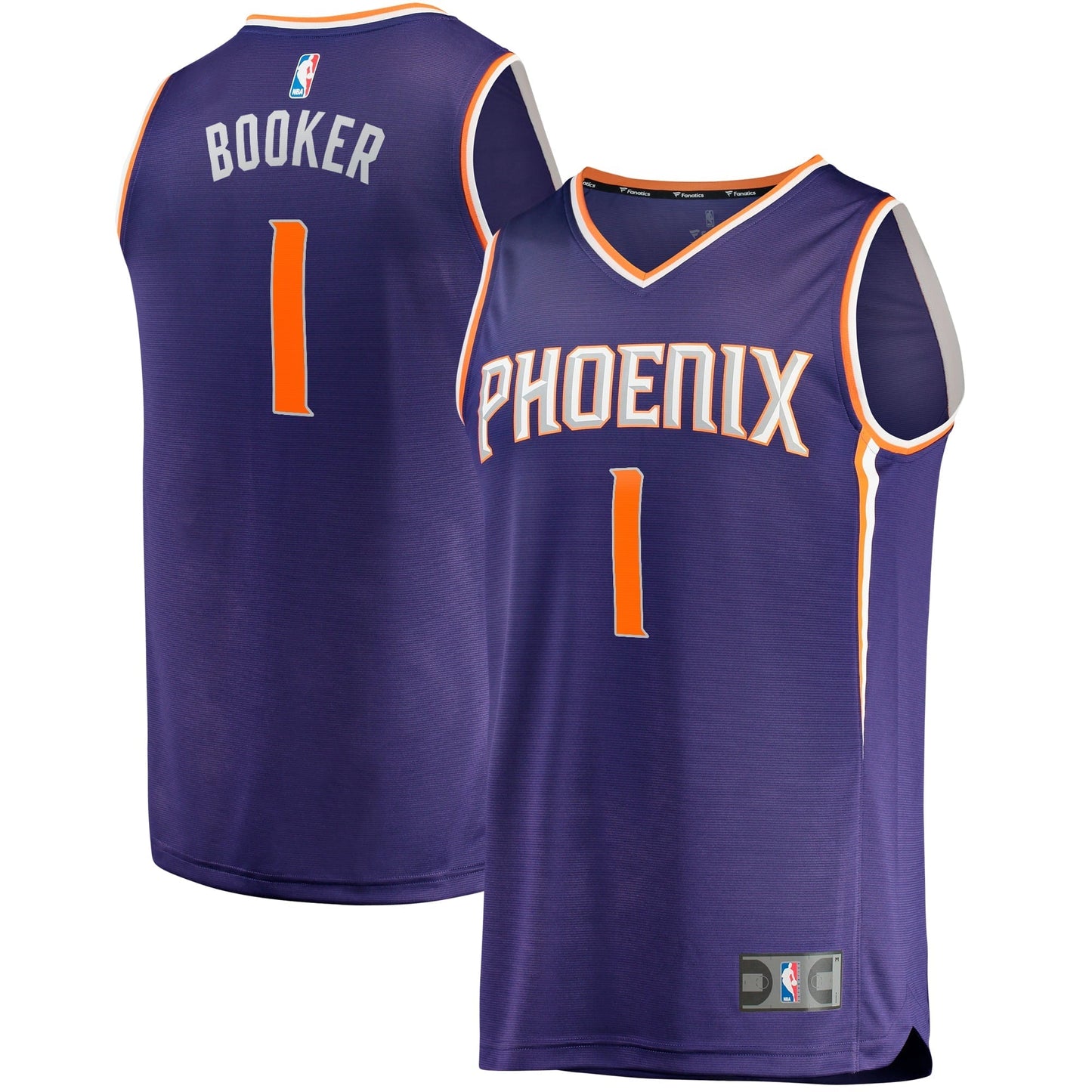 Men's Fanatics Branded Devin Booker Purple Phoenix Suns Big & Tall Fast Break Player Jersey - Icon Edition