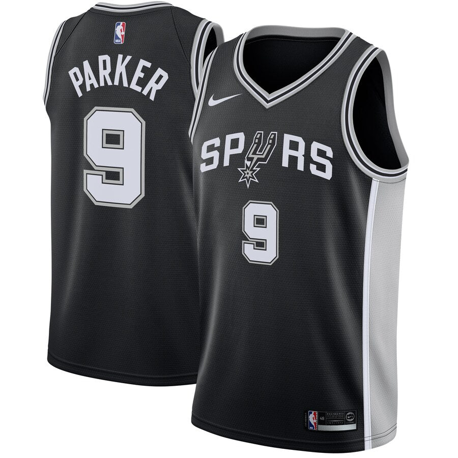 Men's San Antonio Spurs Tony Parker Icon Edition Jersey - Black