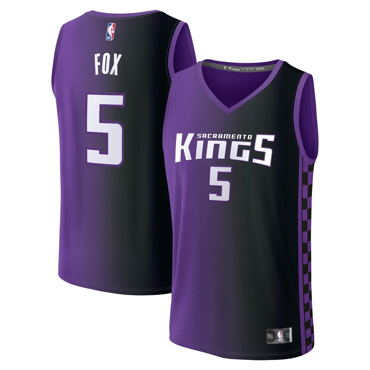 De'Aaron Fox Sacramento Kings Fanatics Branded 2023/24 Fast Break Replica Jersey - Statement Edition - Purple
