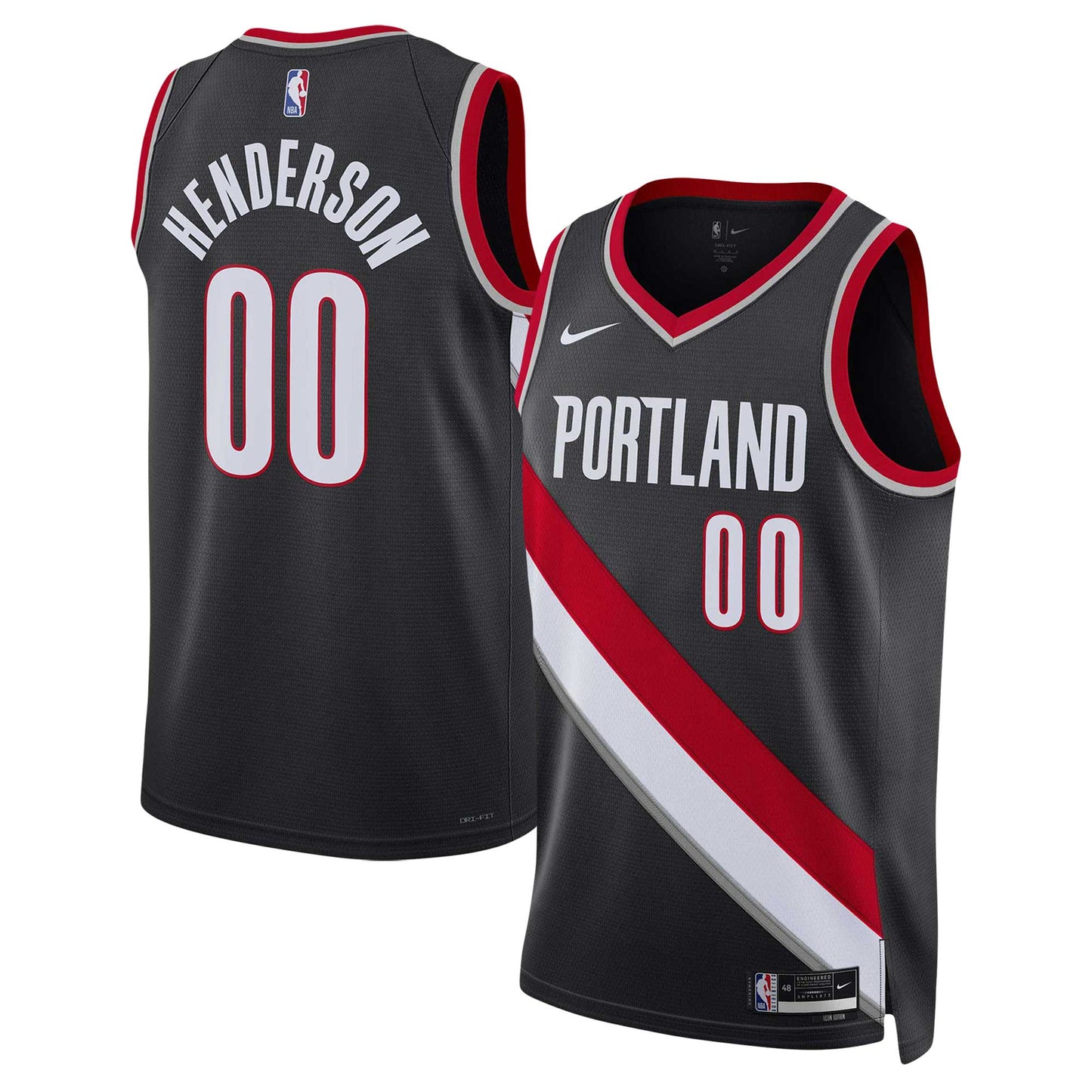 Scoot Henderson Portland Trail Blazers Nike Unisex 2023 NBA Draft Swingman Jersey - Icon Edition - Black