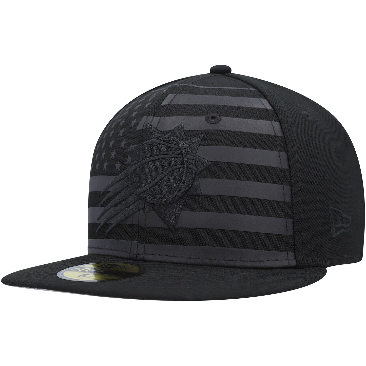 Phoenix Suns New Era Black on Black Tonal Flag 59FIFTY Fitted Hat