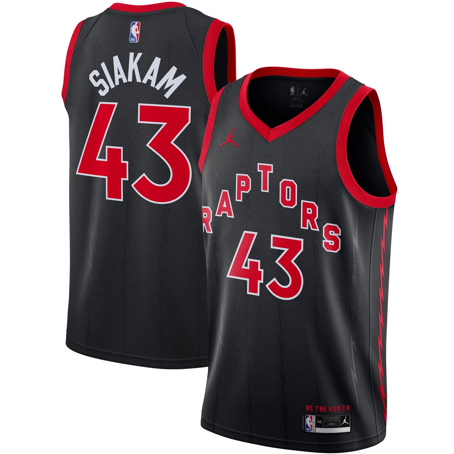 Pascal Siakam Toronto Raptors Jordans Brand 2020/21 Swingman Jersey - Statement Edition - Black