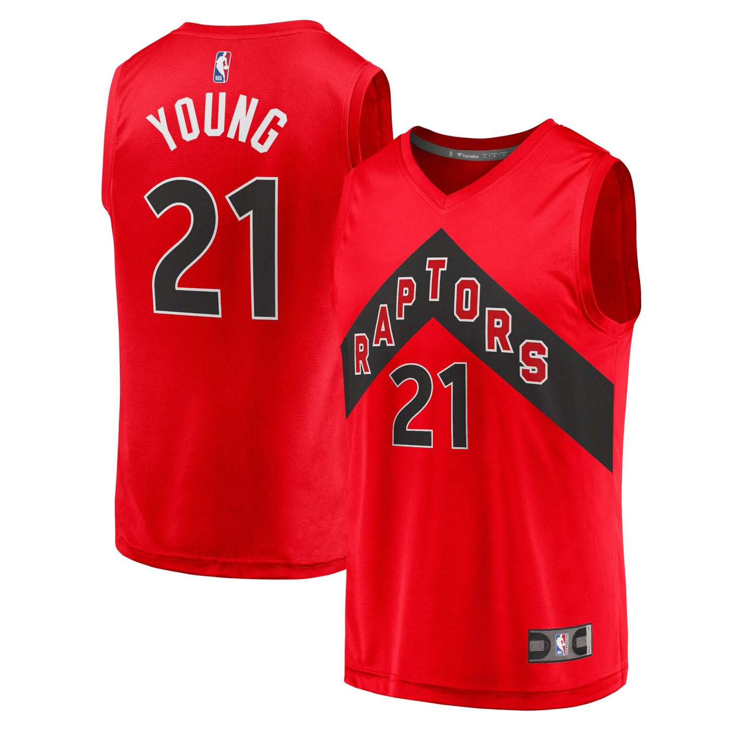 Thaddeus Young Toronto Raptors Fanatics Branded Youth 2021/22 Fast Break Replica Jersey - Icon Edition - Red