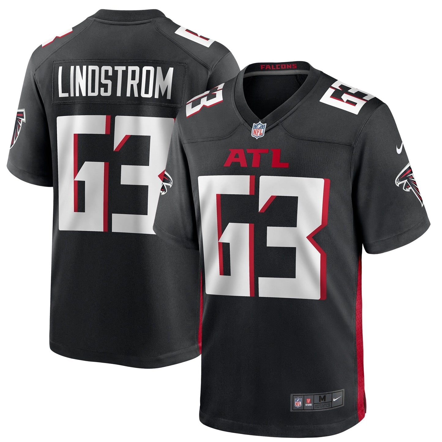 Men's Nike Chris Lindstrom Black Atlanta Falcons Game Jersey