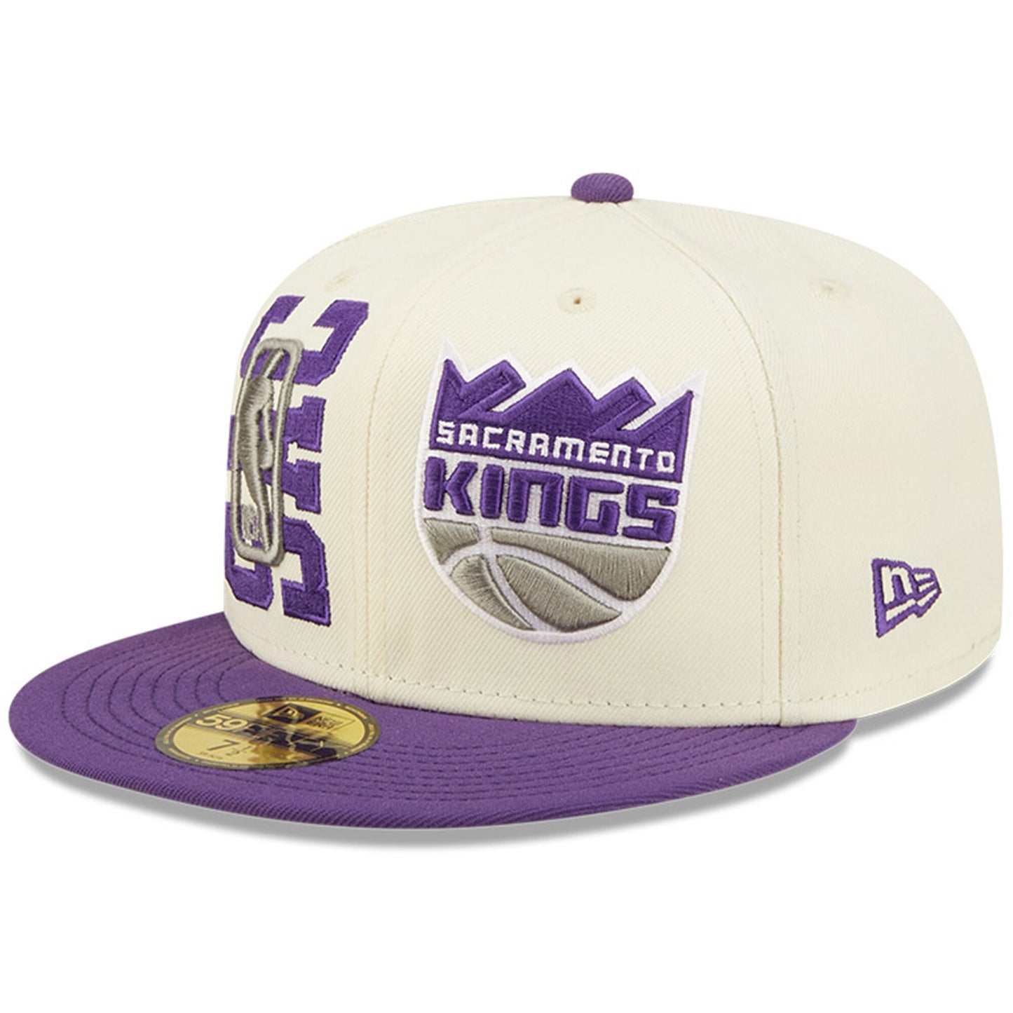 Sacramento Kings New Era 2022 NBA Draft 59FIFTY Fitted Hat - Cream/Purple