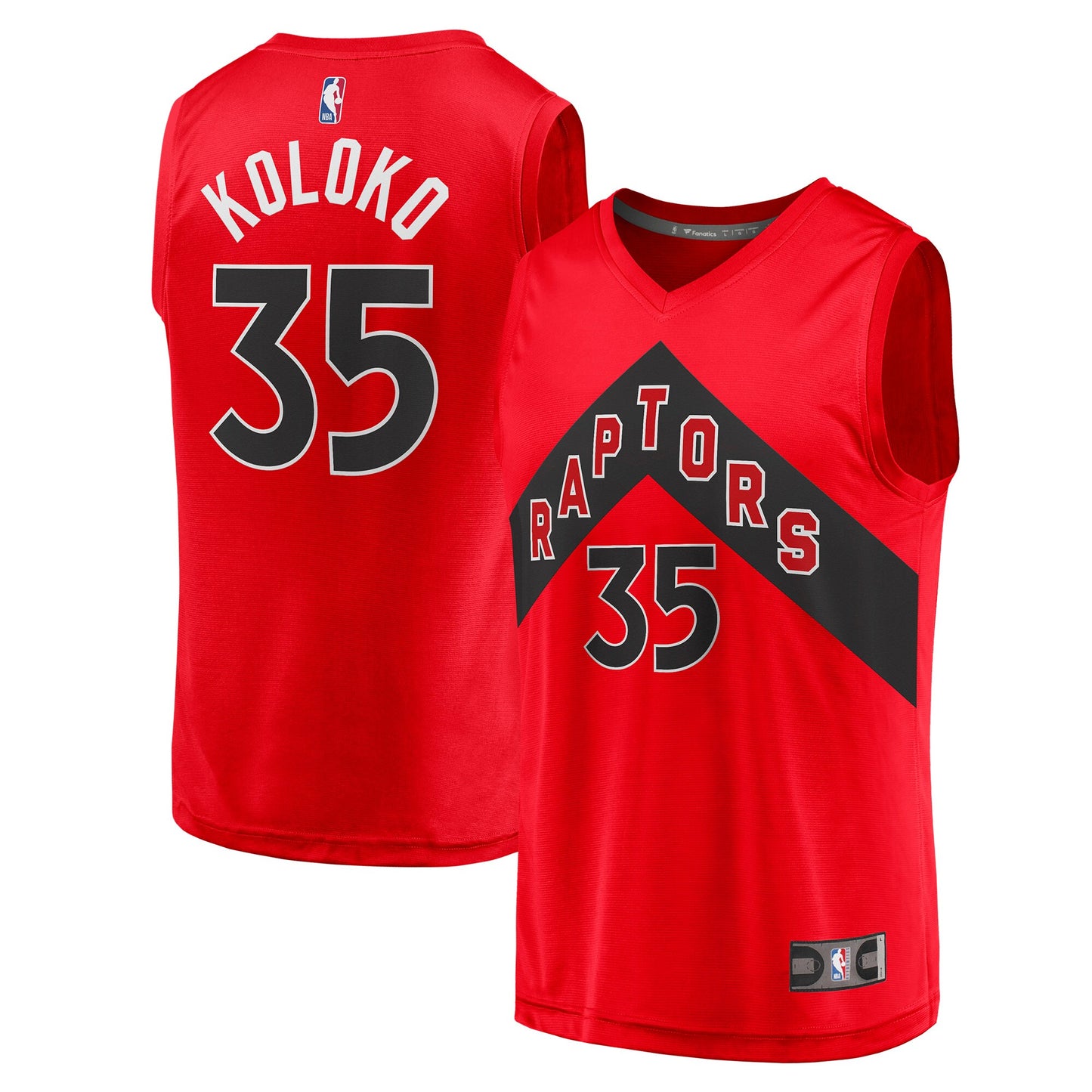 Christian Koloko Toronto Raptors Fanatics Branded 2021/22 Fast Break Replica Jersey - Icon Edition - Red