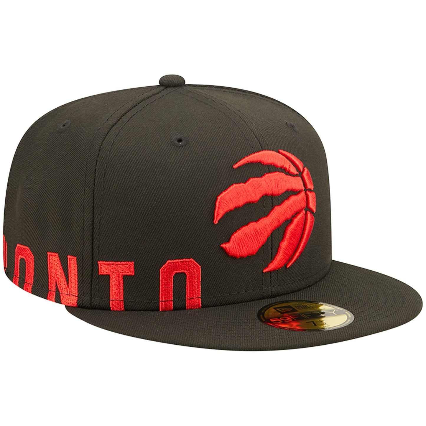Toronto Raptors New Era Side Split 59FIFTY Fitted Hat - Black