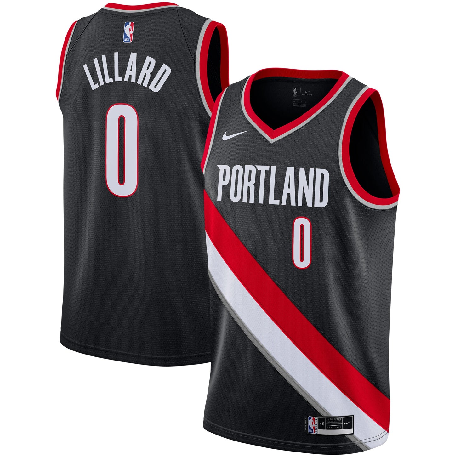 Damian Lillard Portland Trail Blazers Nike Swingman Jersey Black - Icon Edition