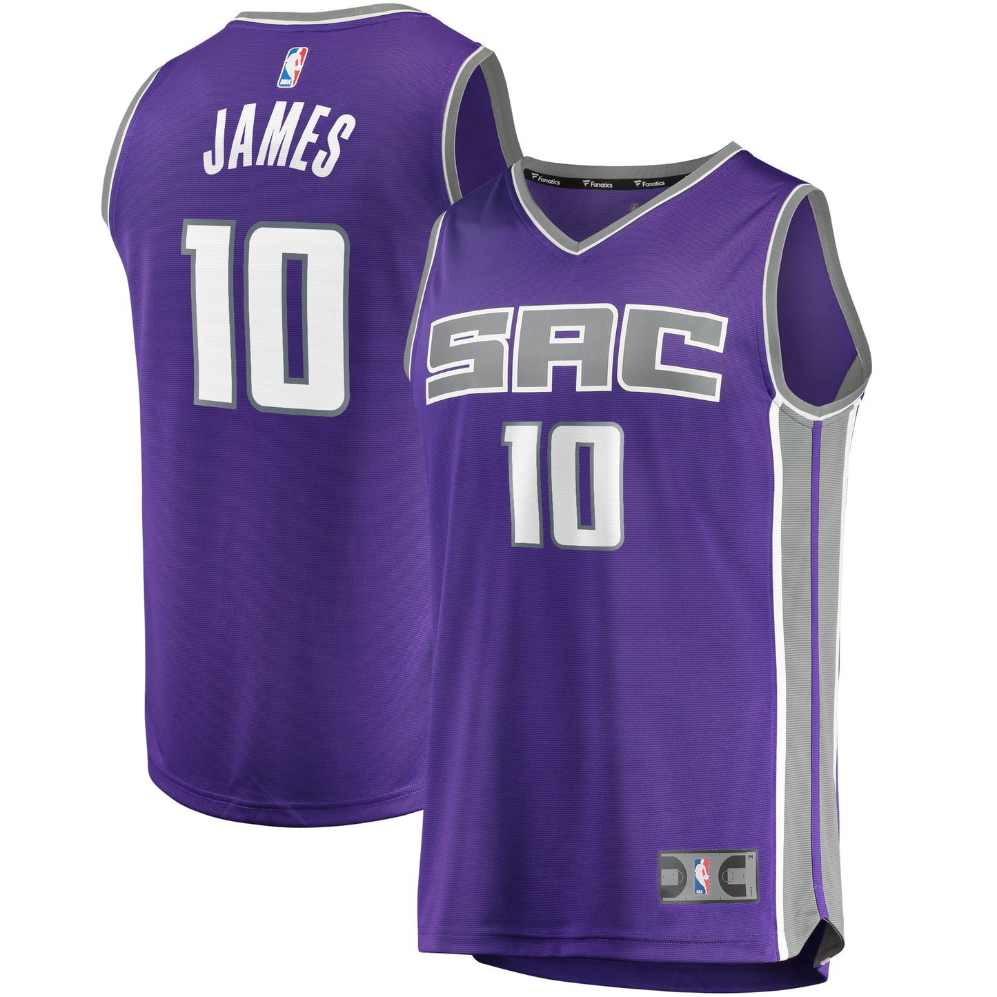 Justin James Sacramento Kings Fanatics Branded Fast Break Replica Jersey Purple - Icon Edition