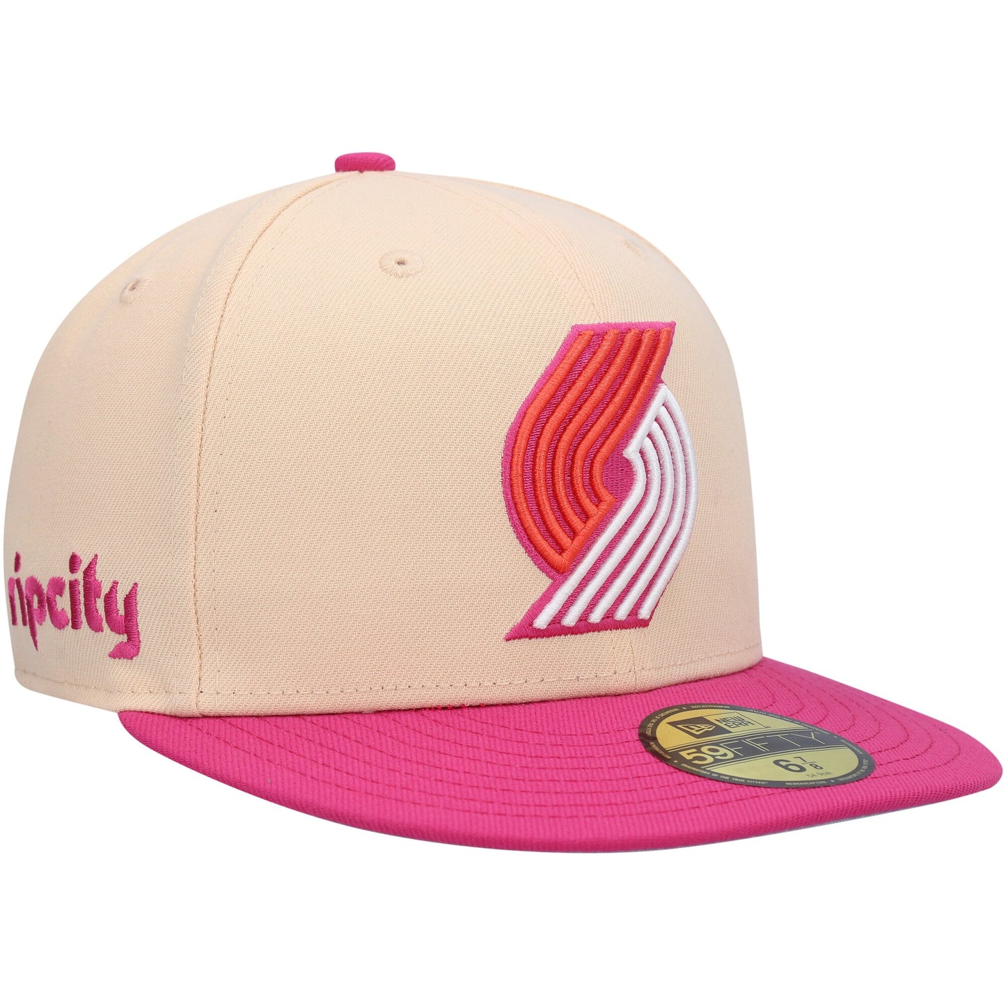 Portland Trail Blazers New Era Passion Mango 59FIFTY Fitted Hat - Orange/Pink