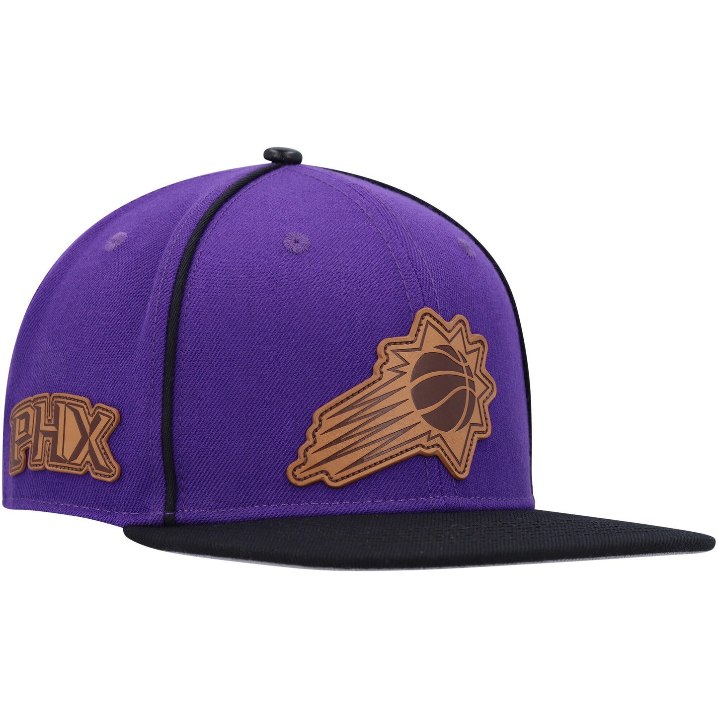 Phoenix Suns Pro Standard Heritage Leather Patch Snapback Hat - Purple/Black