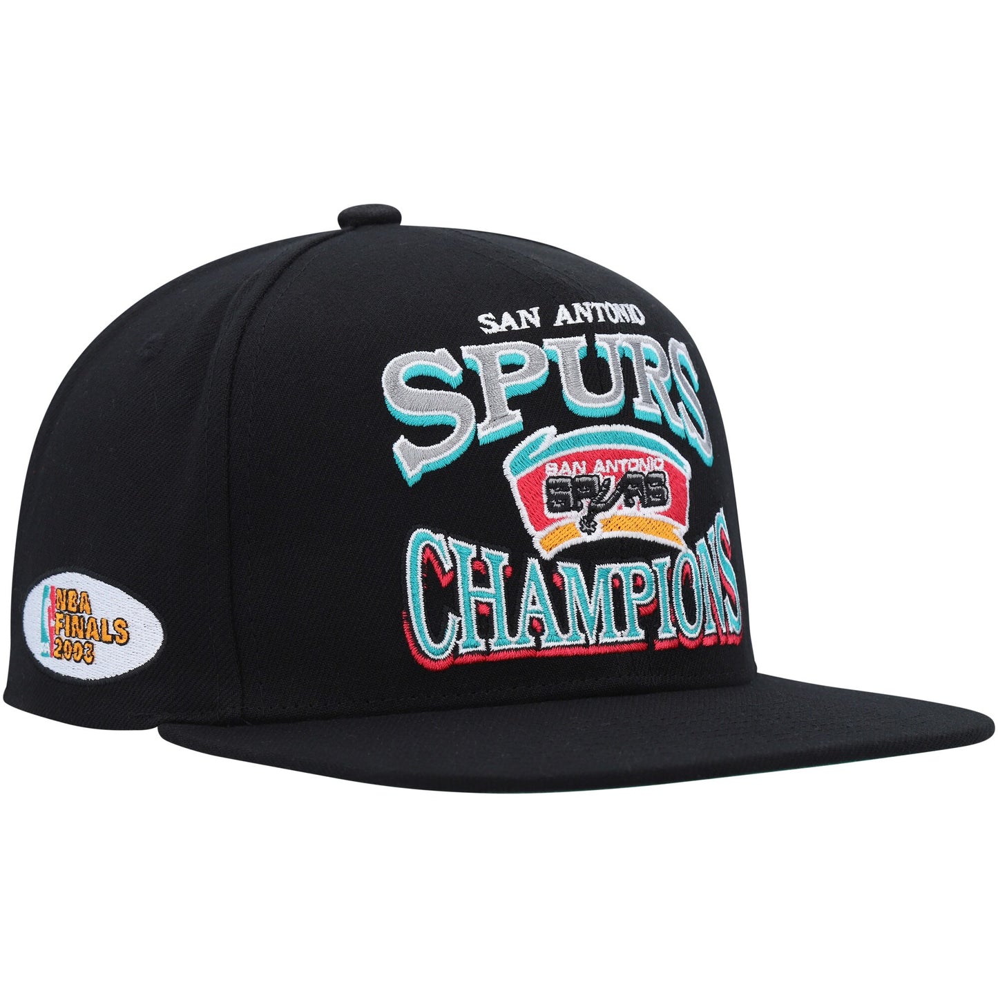 San Antonio Spurs Mitchell & Ness Hardwood Classics SOUL Champions Era Diamond Snapback Hat - Black