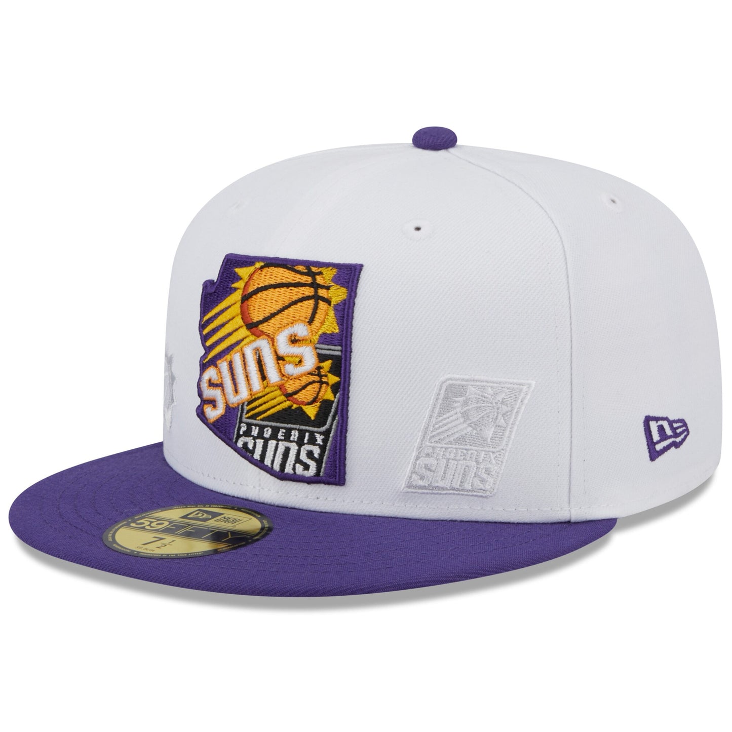 Phoenix Suns New Era State Pride 59FIFTY Fitted Hat - White/Purple