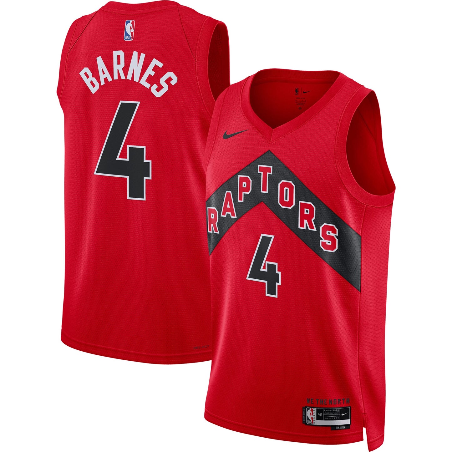 Scottie Barnes Toronto Raptors Nike Unisex Swingman Jersey - Association Edition - Red