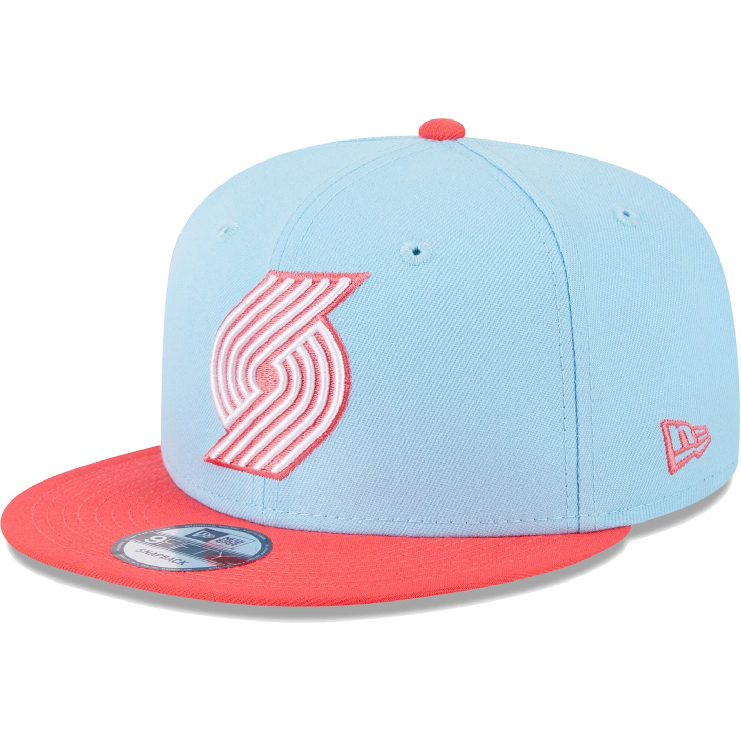 Portland Trail Blazers New Era 2-Tone Color Pack 9FIFTY Snapback Hat - Powder Blue/Red