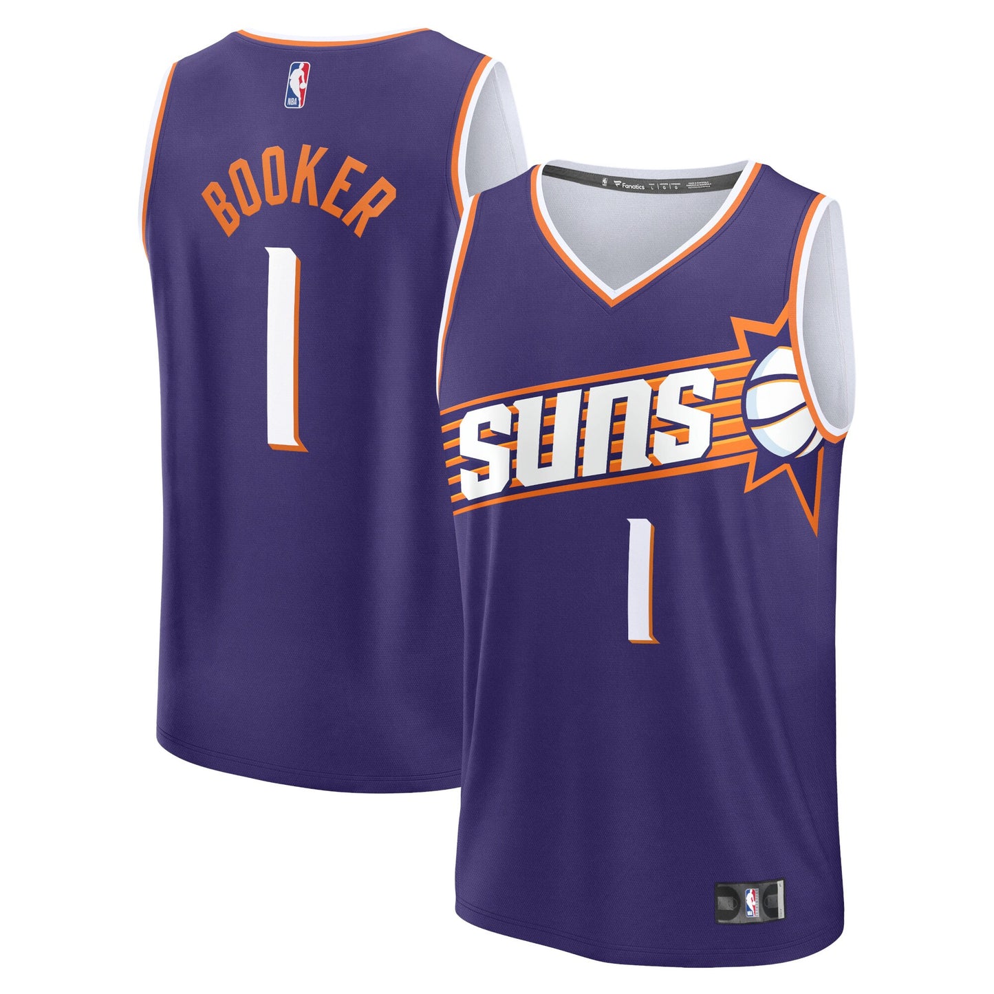 Devin Booker Phoenix Suns Fanatics Branded 2023/24 Fast Break Replica Jersey - Icon Edition - Purple