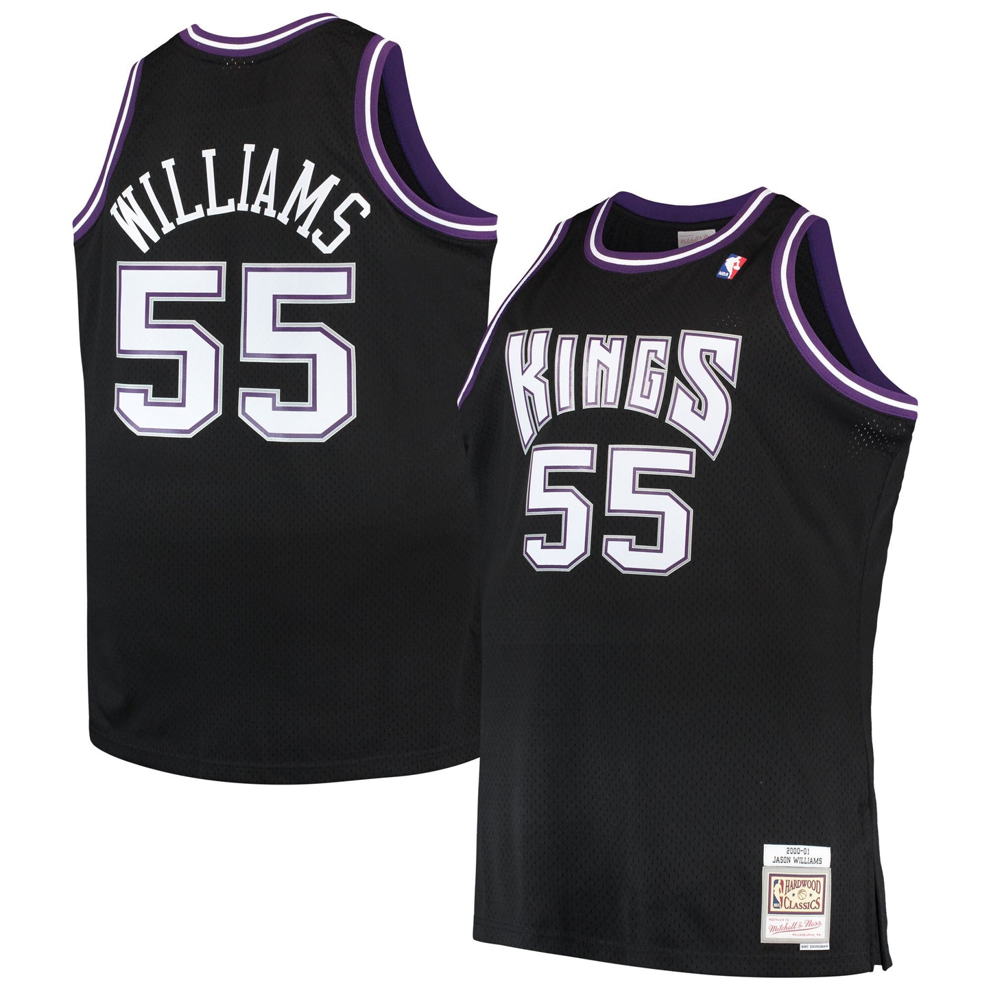Jason Williams Sacramento Kings Mitchell & Ness Big & Tall 2000/01 Hardwood Classics Swingman Jersey - Black