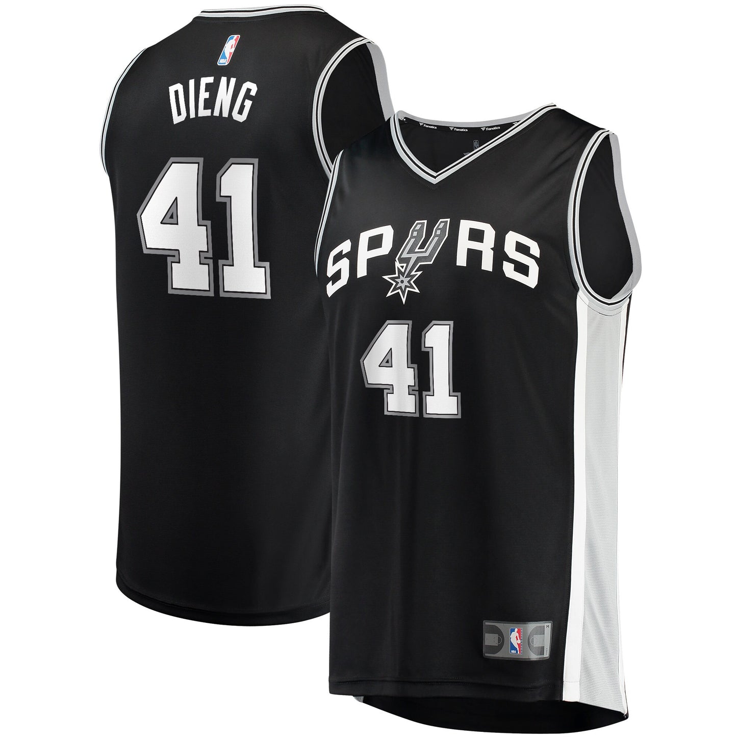 Gorgui Dieng San Antonio Spurs Fanatics Branded Fast Break Player Jersey - Icon Edition - Black